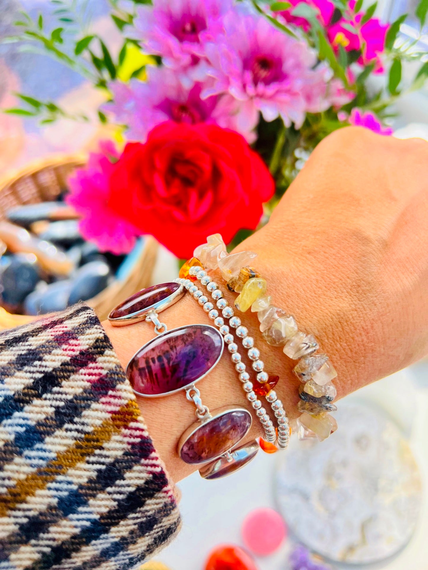 Rutilated Quartz crystal bracelets đ¤Šđŧđŧâ¨đ