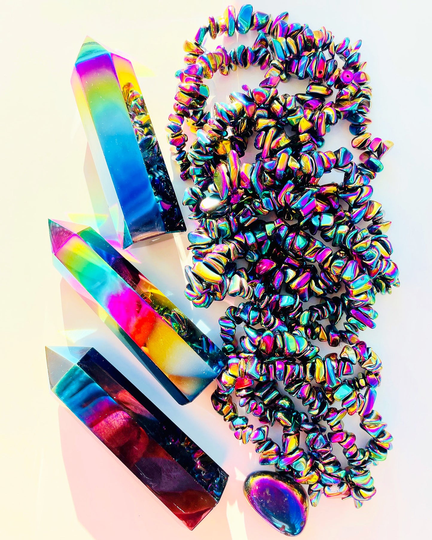 Rainbow Hematite Bracelet ๐