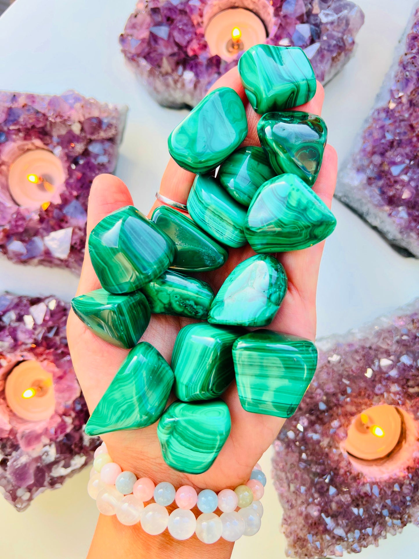 Malachite Jumbo Crystal Tumbles šāØ
