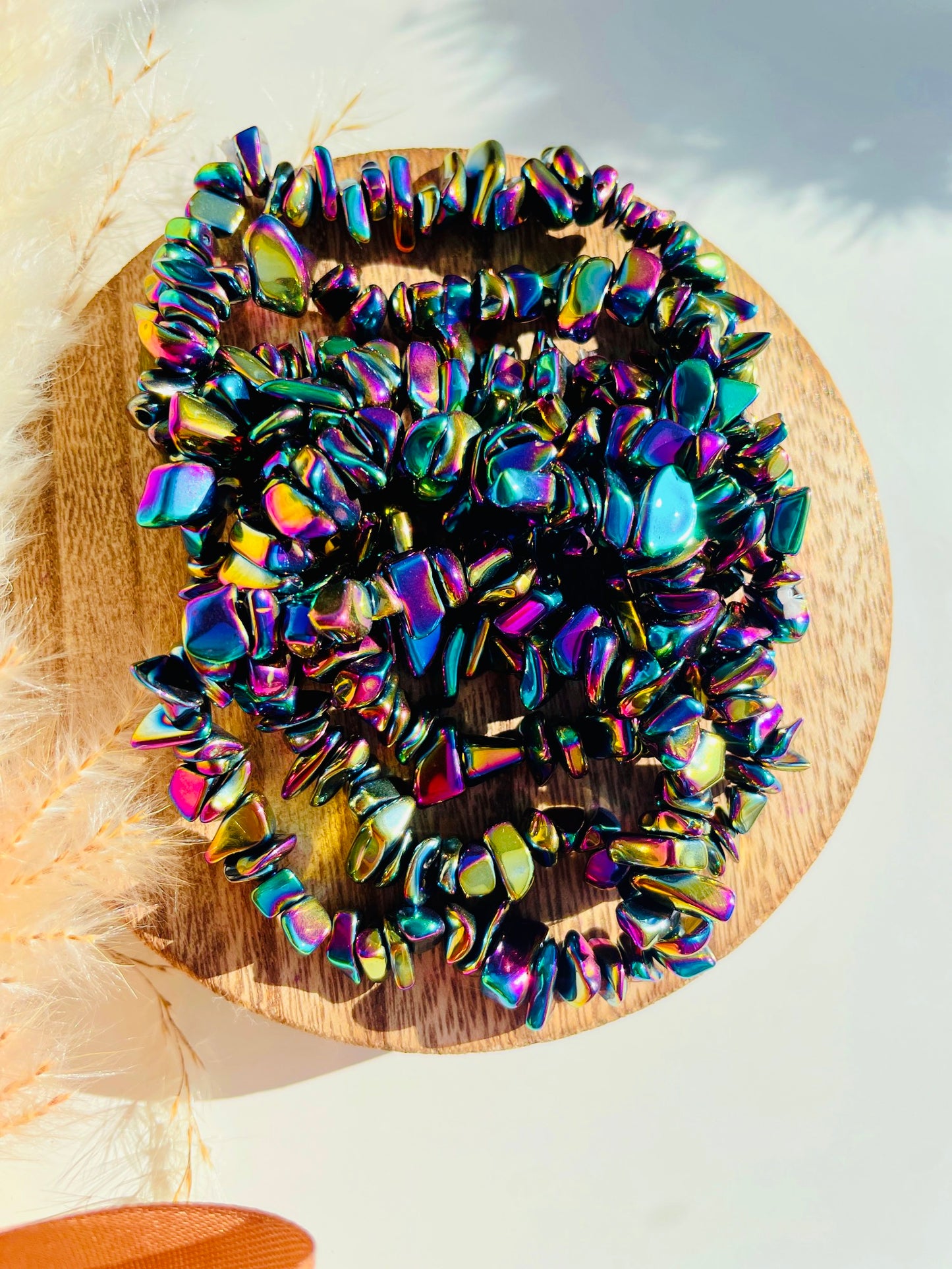 Rainbow Hematite Bracelet ๐