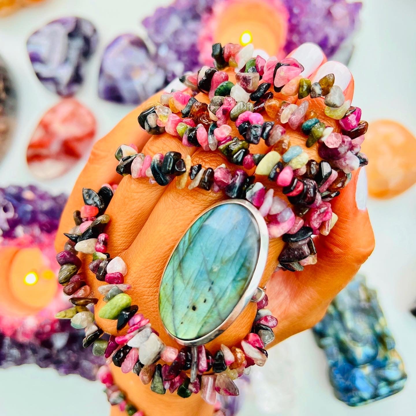 Watermelon Tourmaline Bracelets