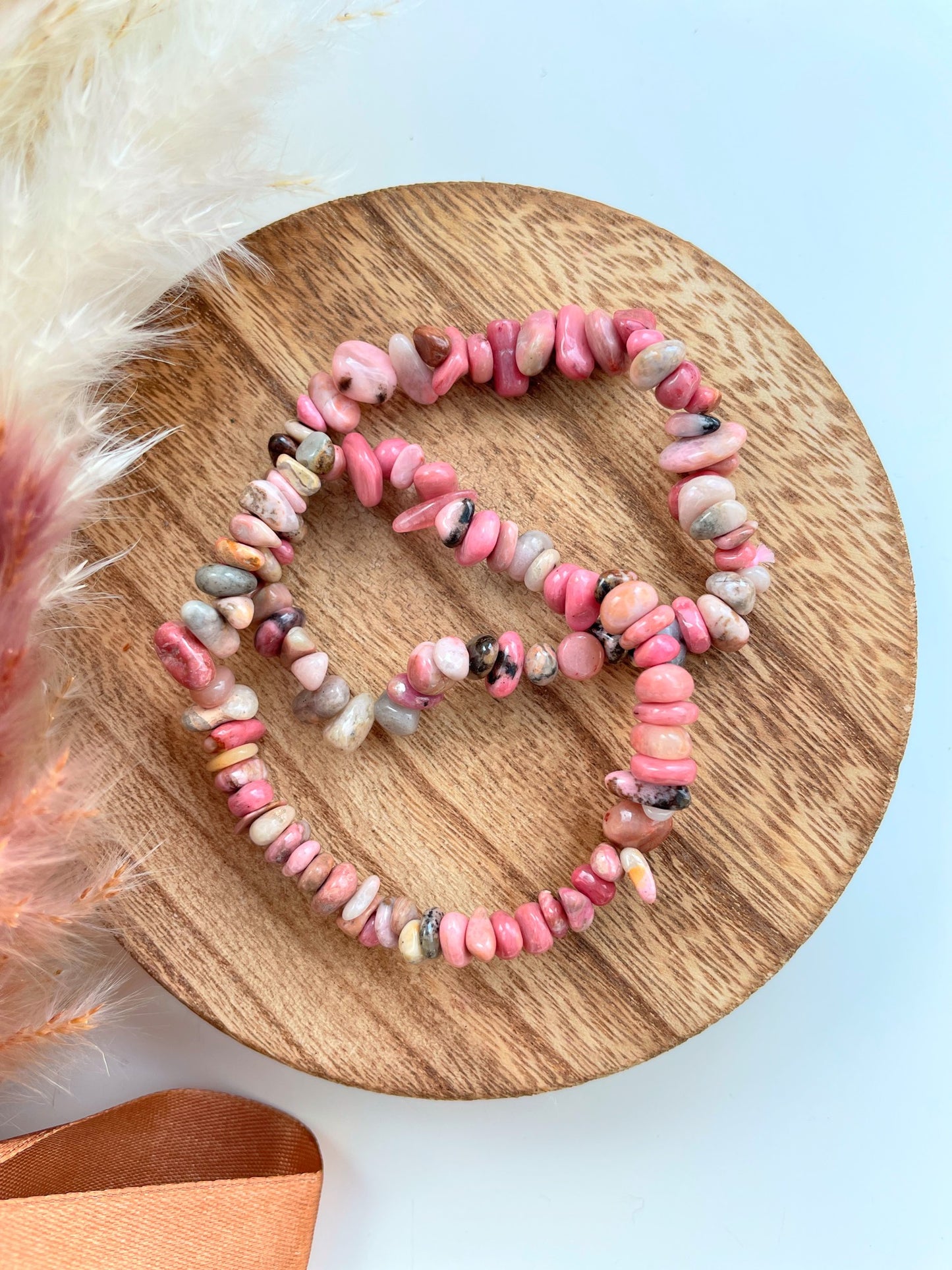 Rhodonite Crystal Bracelets ๐
