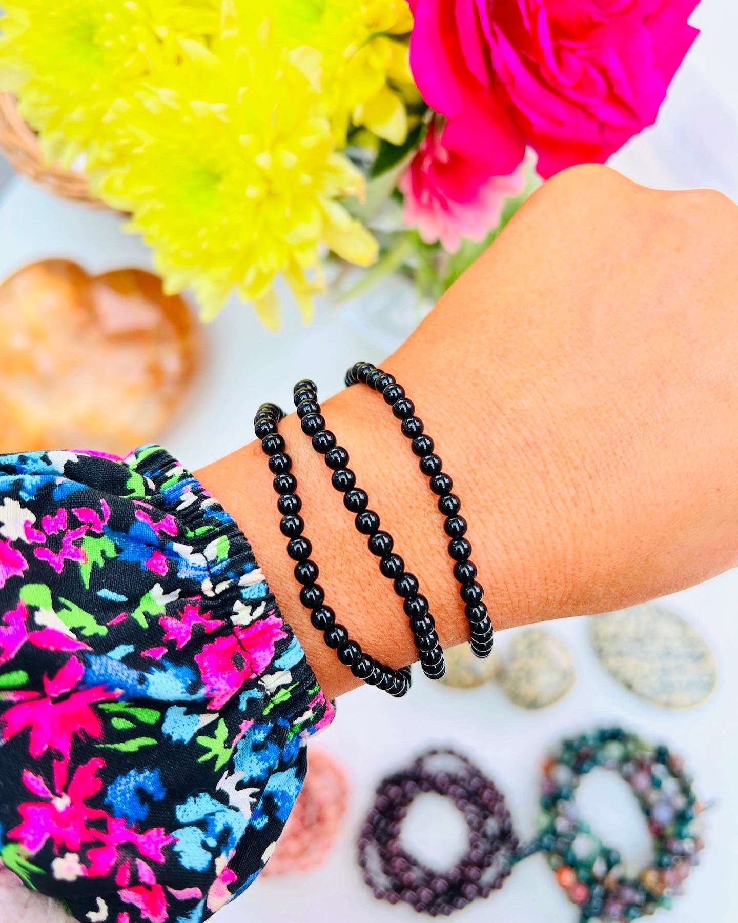 Black Onyx Bead Bracelet