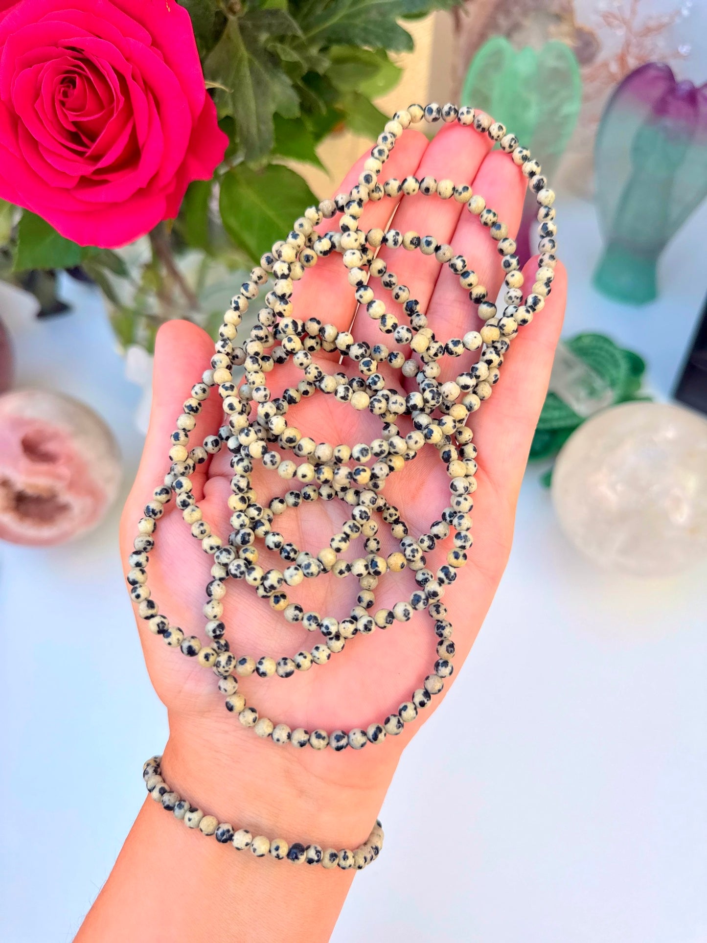 Dalmatian Jasper Bead Bracelets