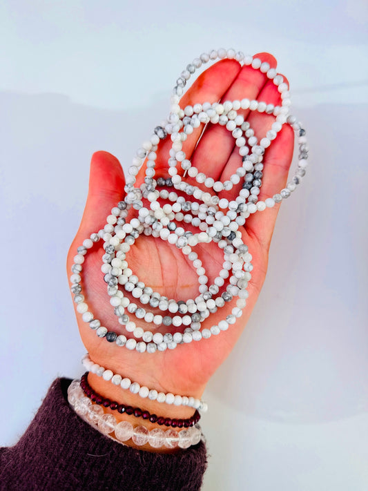White Howlite Bead Bracelets 🤍