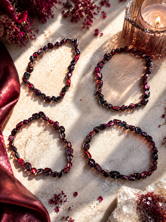 Garnet Freeform Bracelets