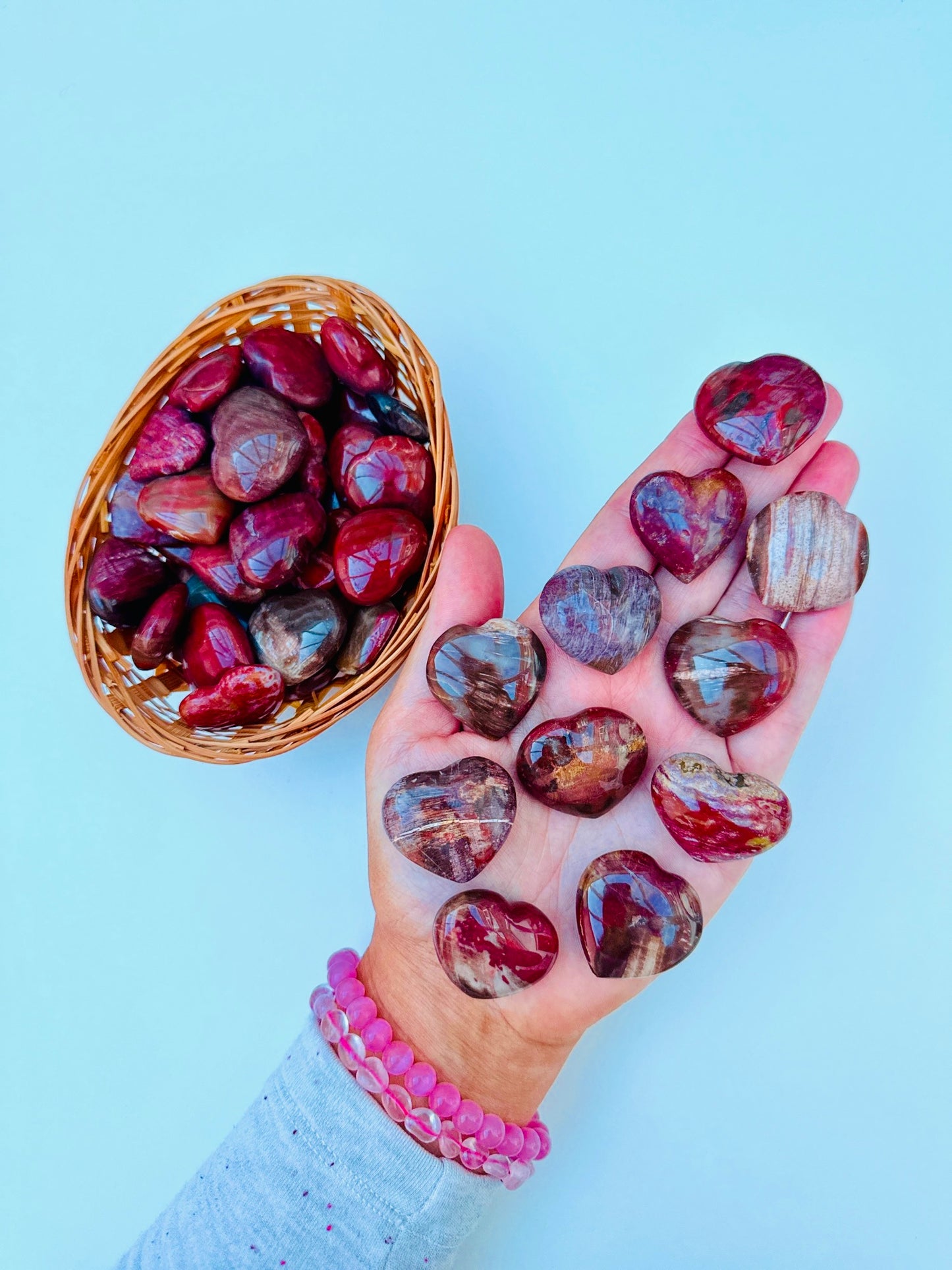 Petrified Wood Crystal Hearts 🤎🪵
