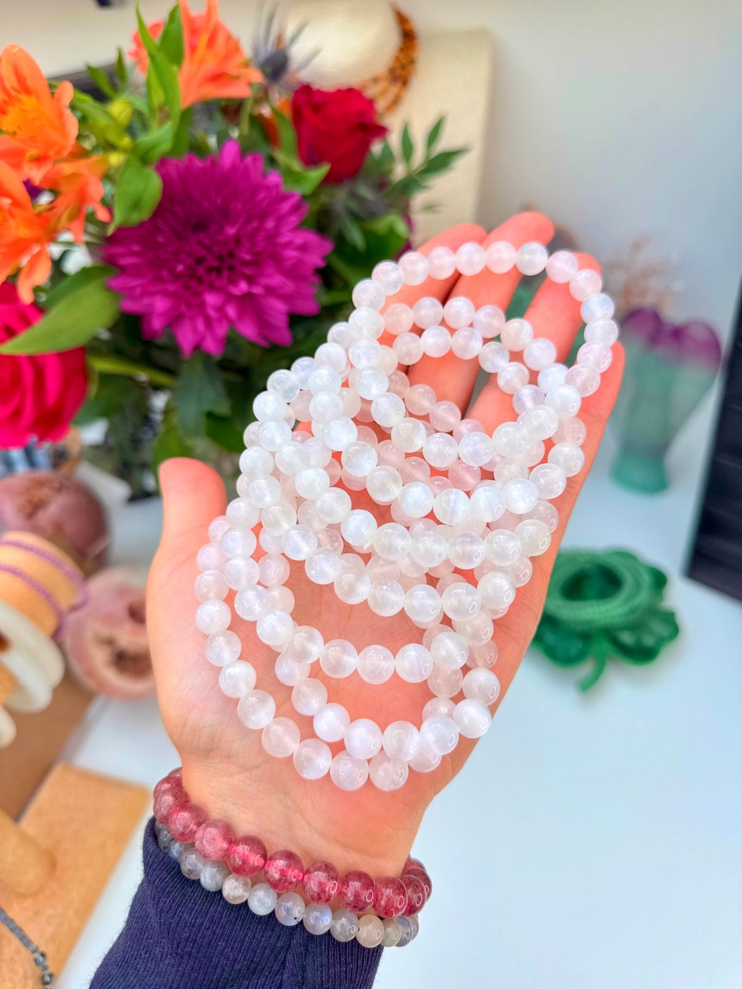 Selenite Powerbead Bracelets 🤍📿
