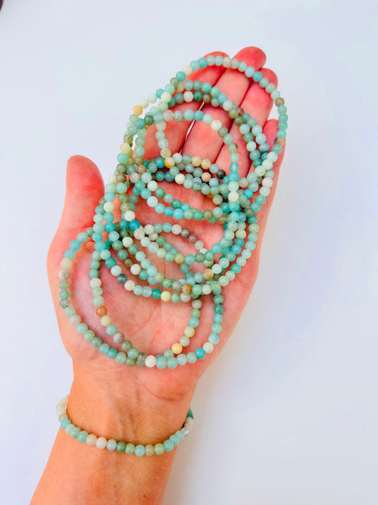 Amazonite Crystal Bead Bracelets