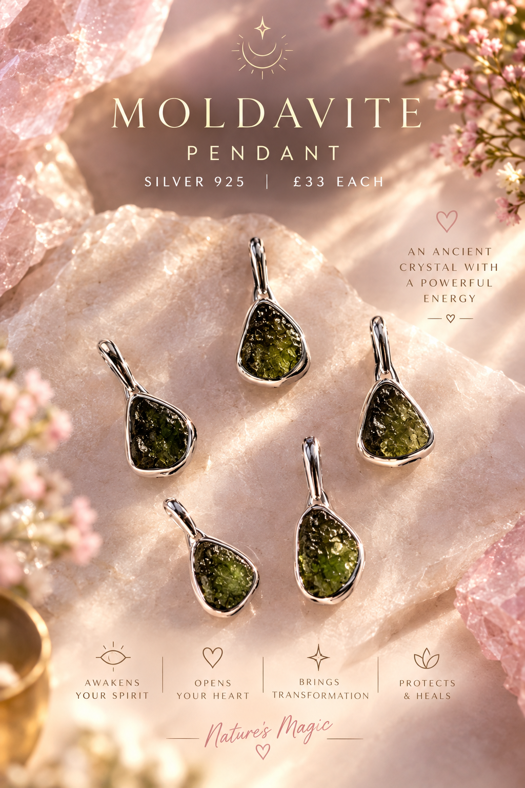 Moldavite Pendants