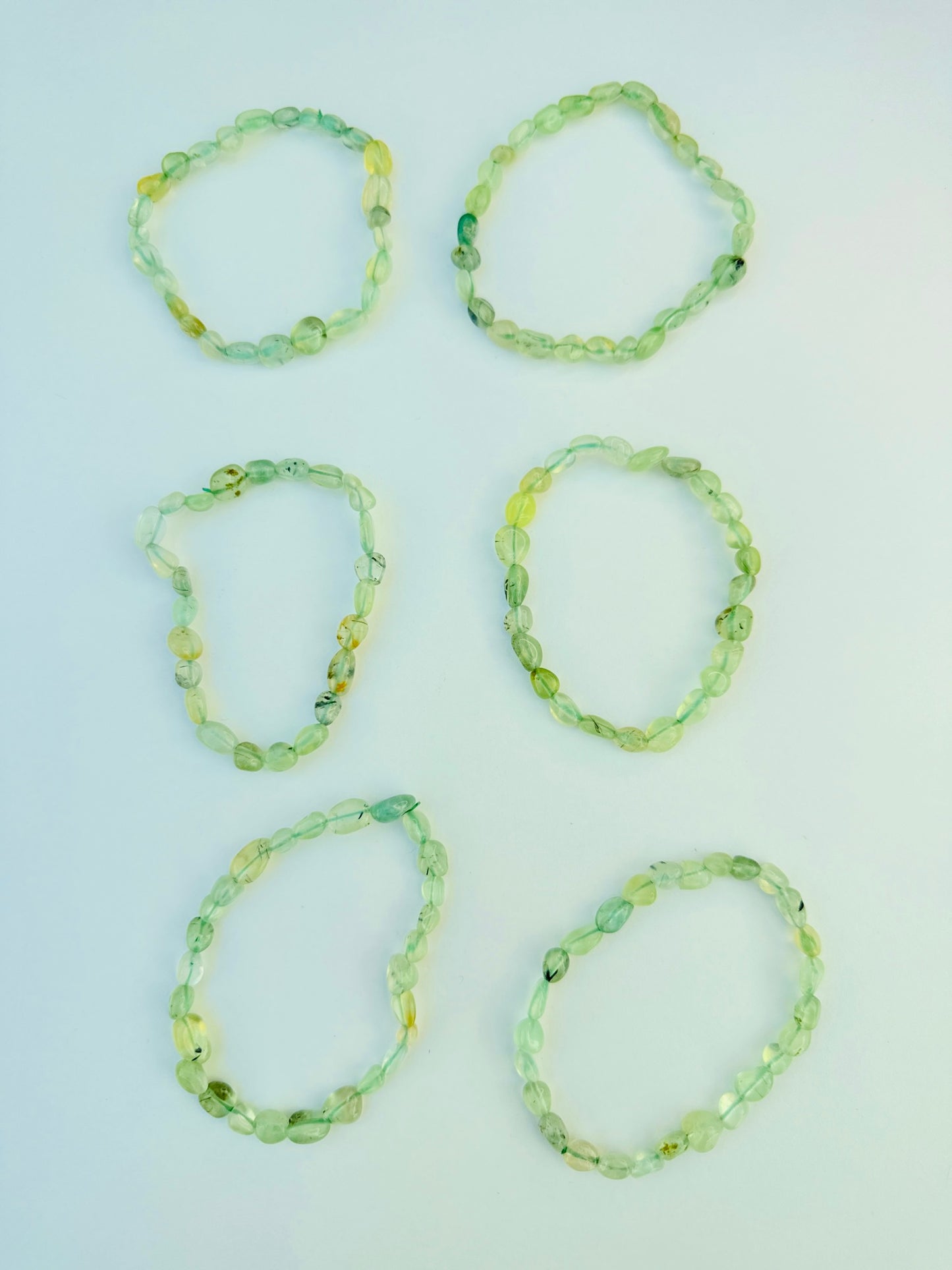 Prehnite with Epidote Freeform Bracelet