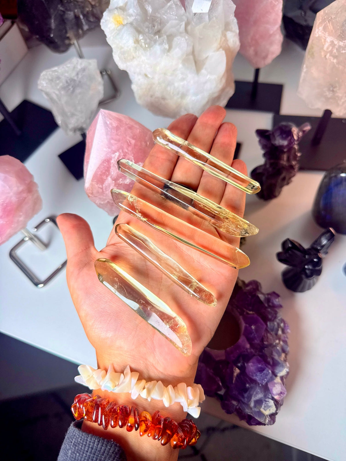 Natural Citrine Wands