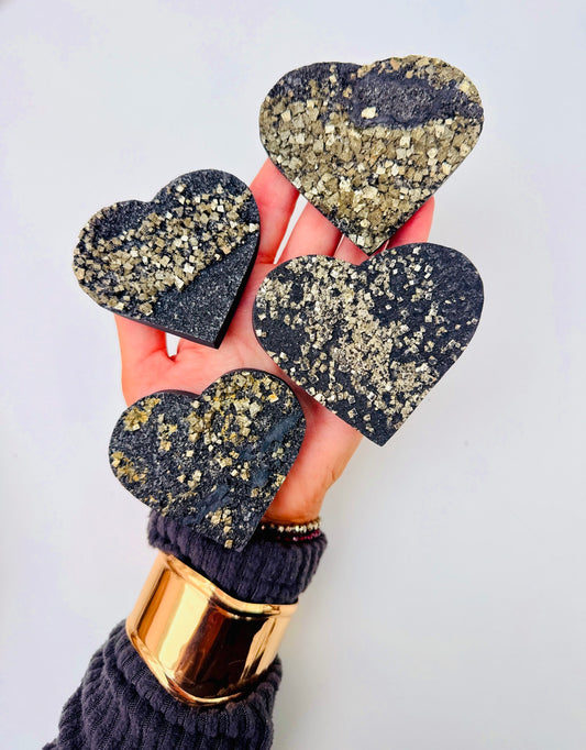Pyrite-on-Hematite Hearts