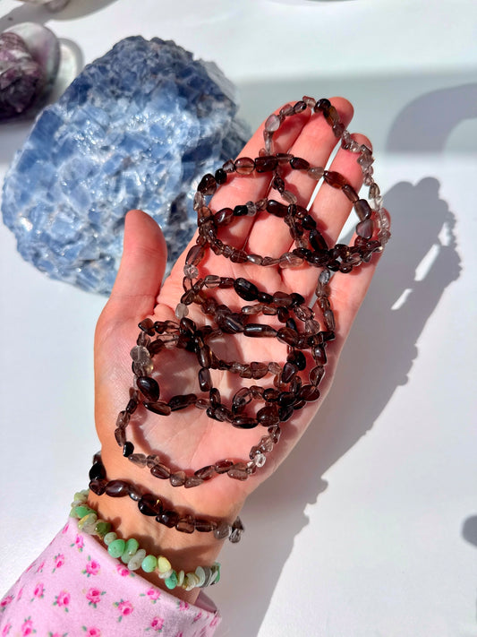 Smokey Quartz Freeform Bracelets