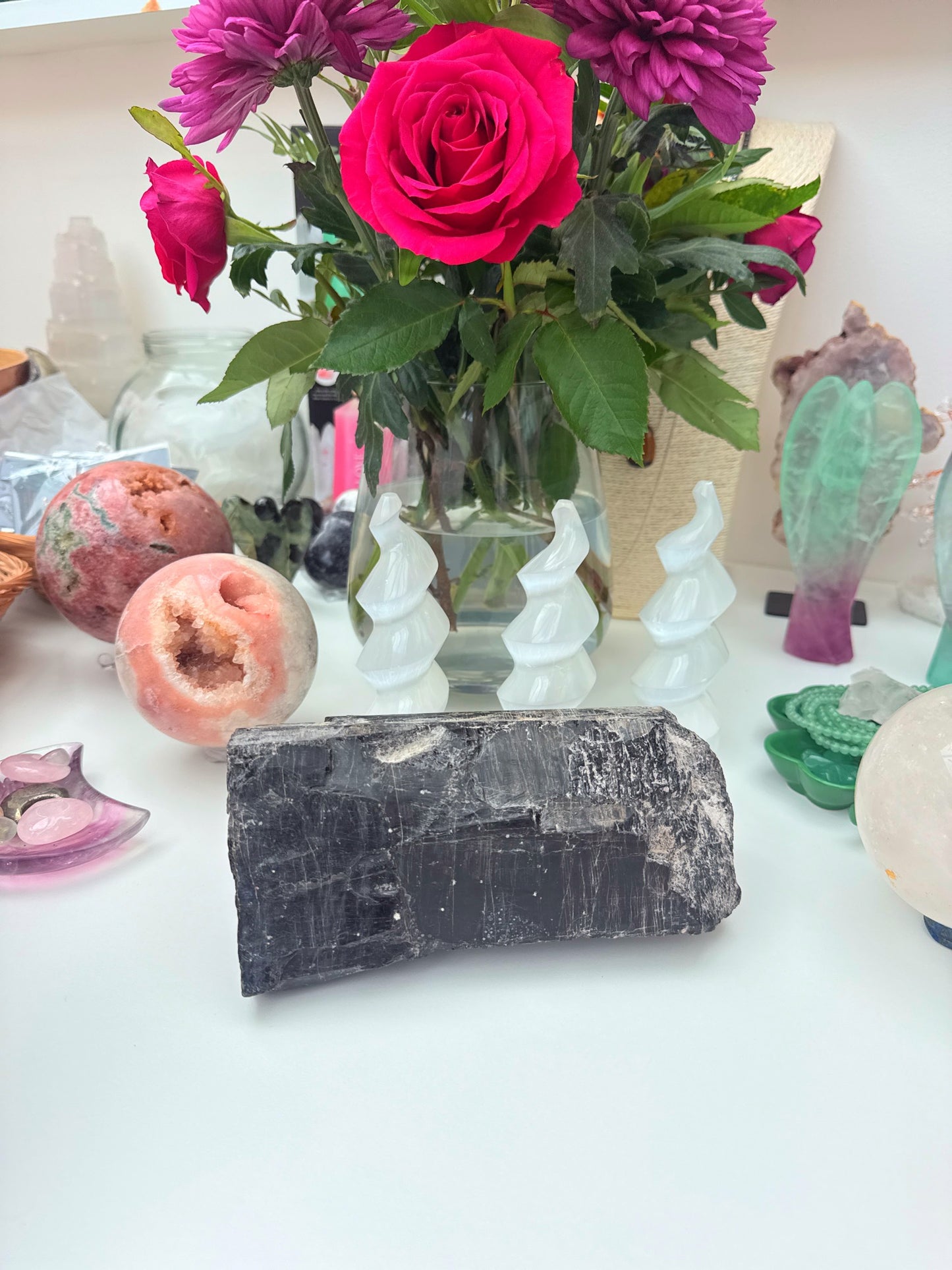 Black Tourmaline Raw Standing Specimen