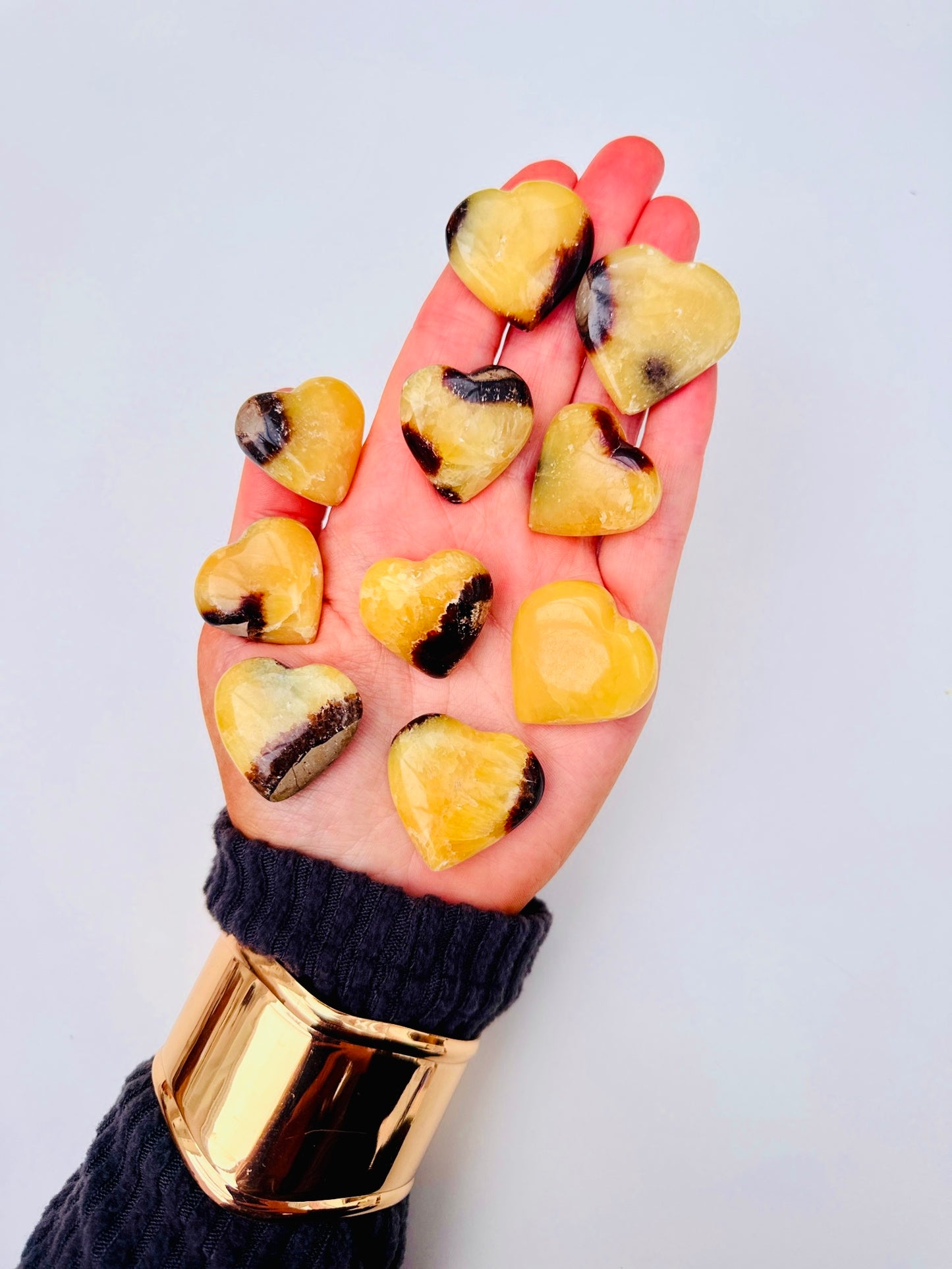 Septarian Dragon Stone Crystal Hearts 🤎💛🐲