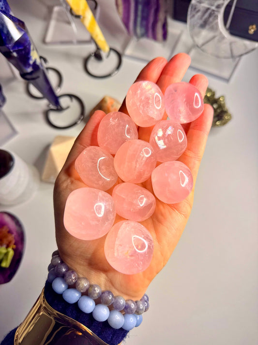 AA-grade Rose Quartz Juicy Stress Balls 🌹💞