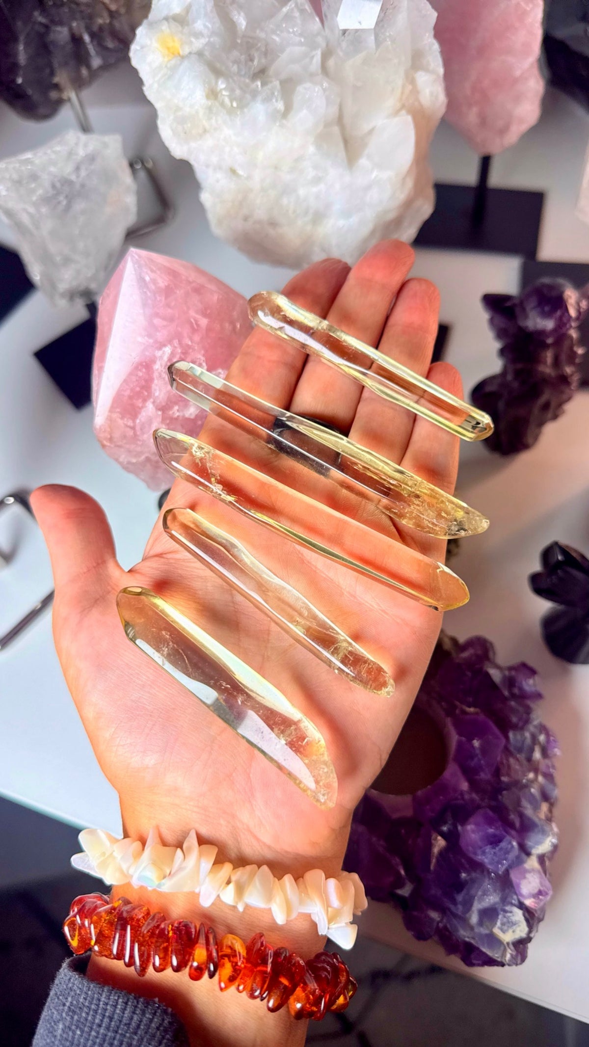 Natural Citrine Wands