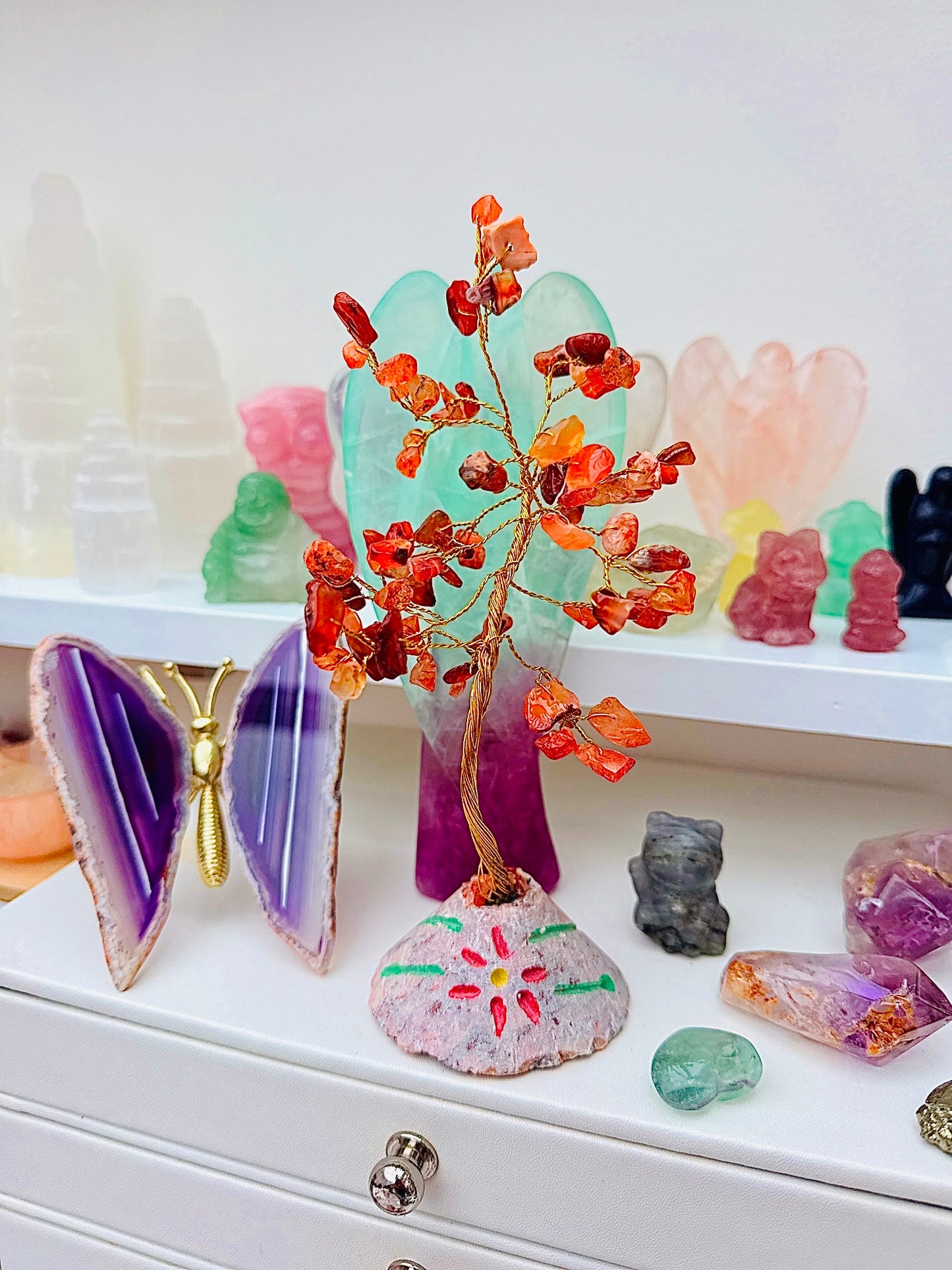 Carnelian Crystal Chip Tree 🌳🍊