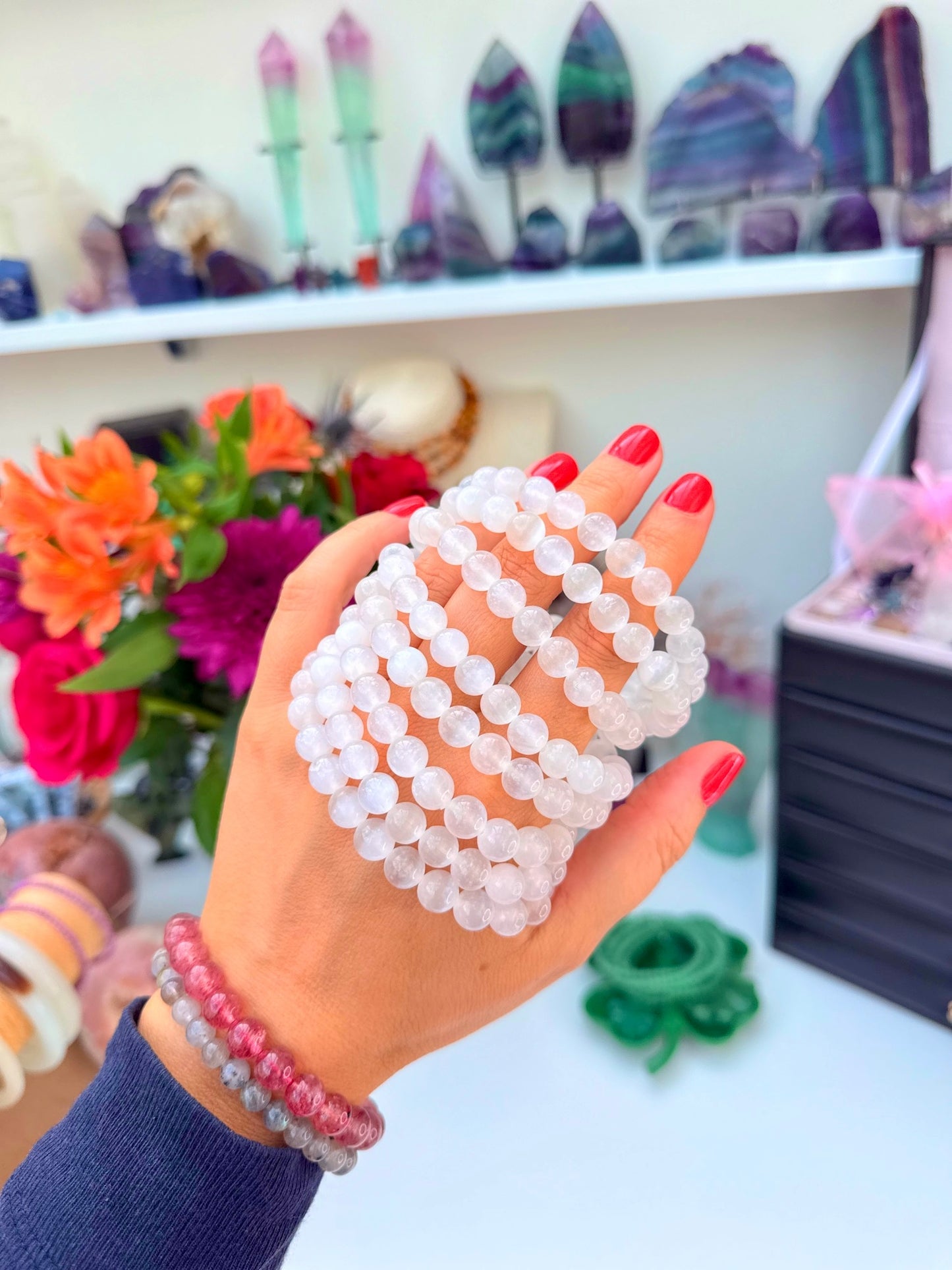 Selenite Powerbead Bracelets 🤍📿