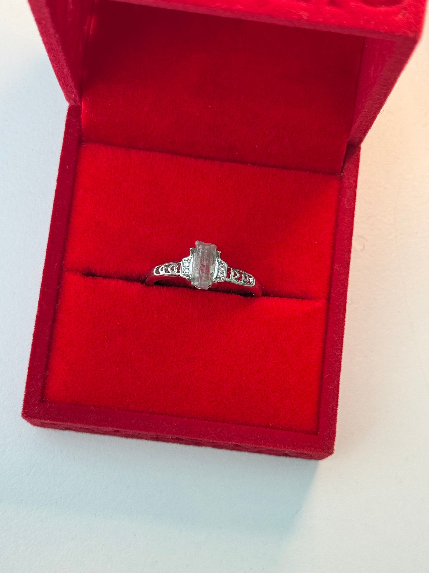 Raw Watermelon Tourmaline Ring ✨🍉