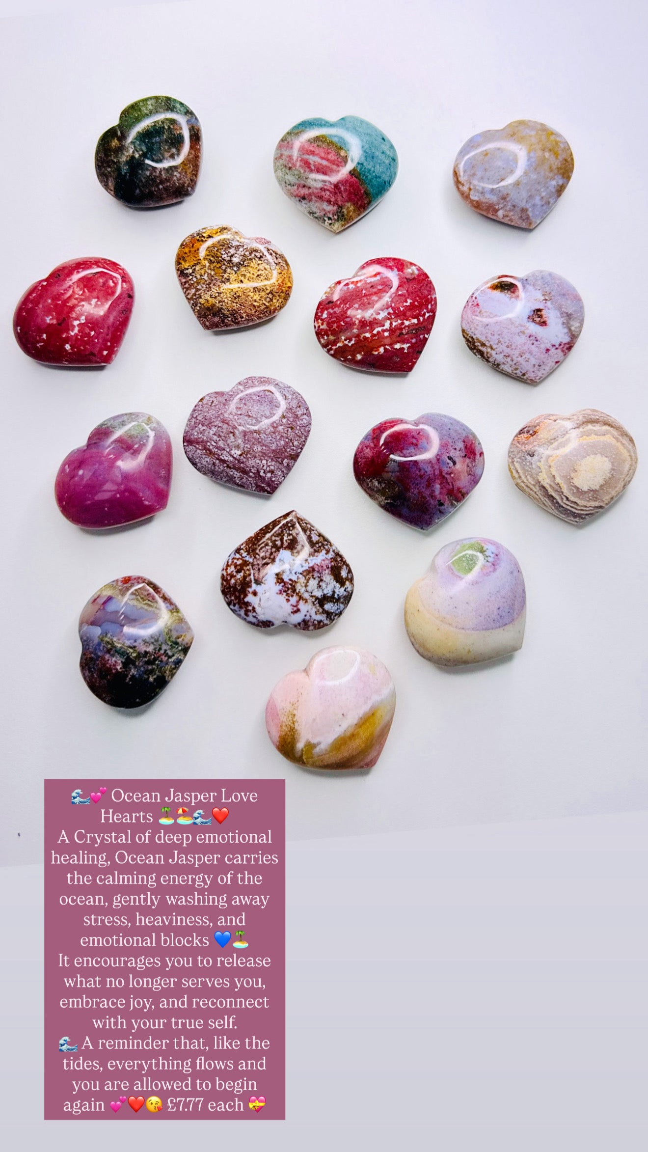 Ocean Jasper Love Hearts 🏝️🏖️🌊❤️
