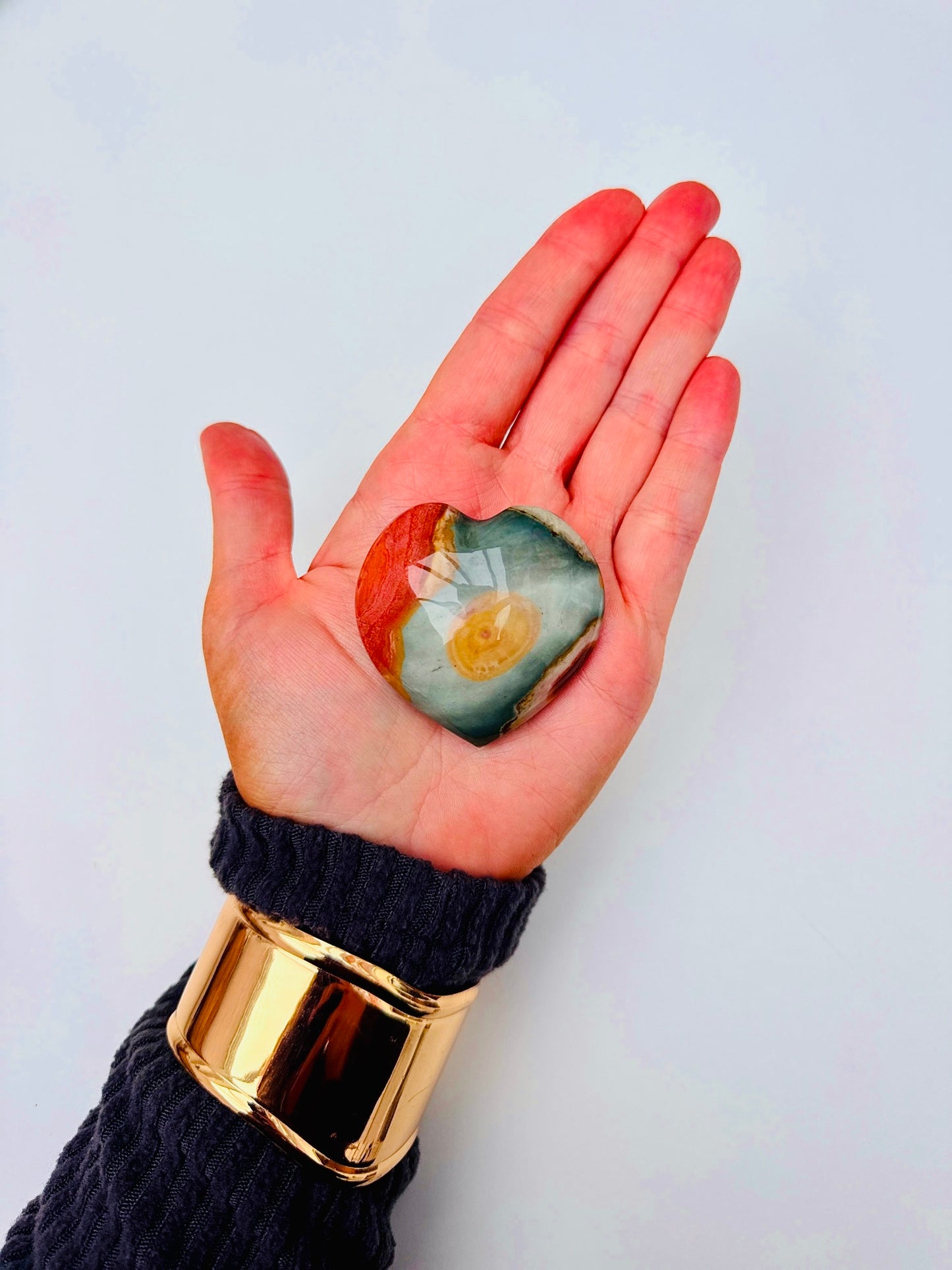 Polychrome Jasper Hearts 🥰