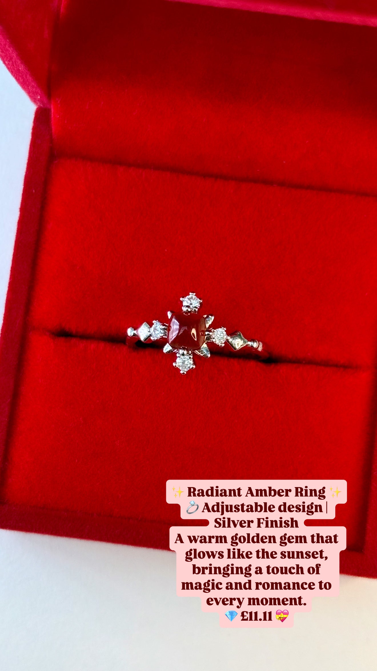 Radiant Amber Ring ✨💍