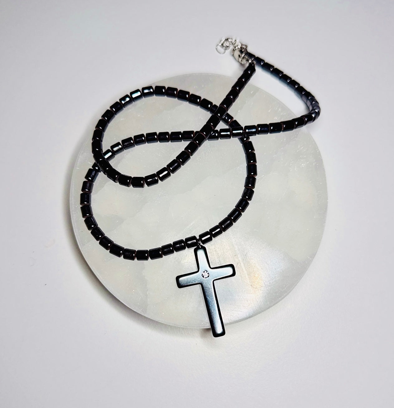 Hematite Cross Necklace