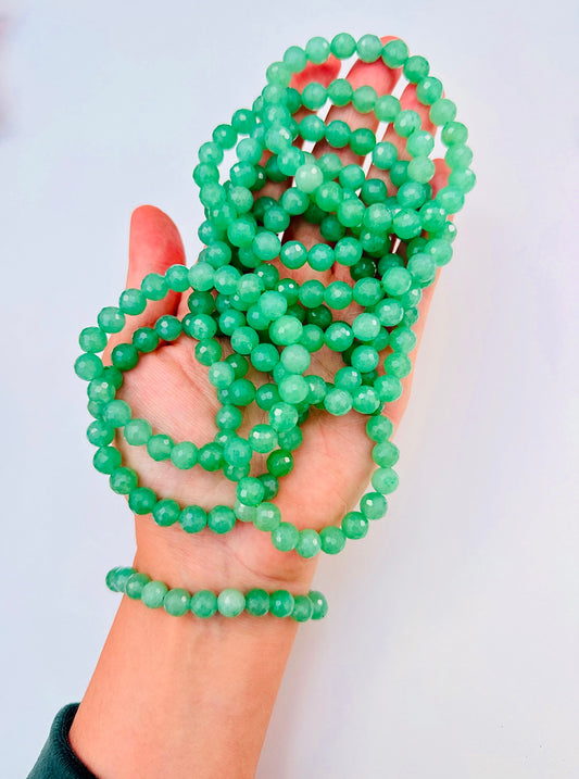 Green Aventurine Faceted Bracelets