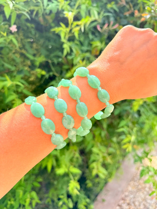 Green Aventurine Faceted Bracelets 🍀