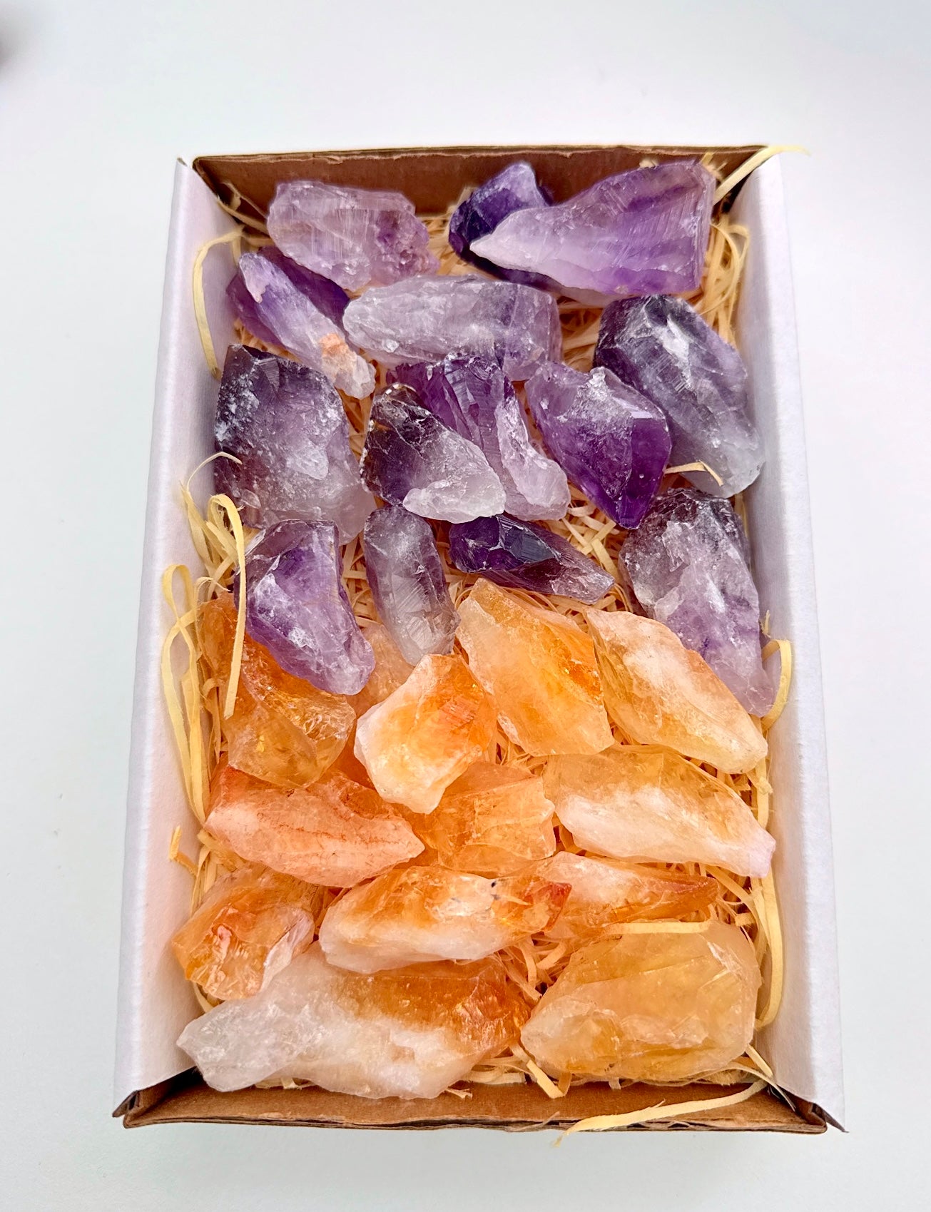 Citrine and Amethyst Grid Box 💝