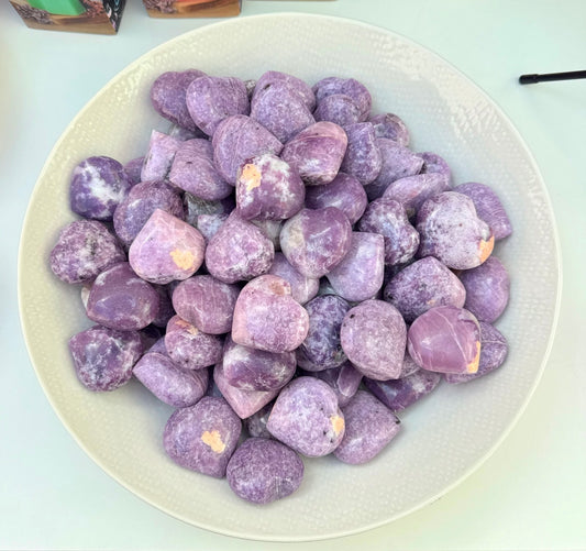 Lepidolite Hearts