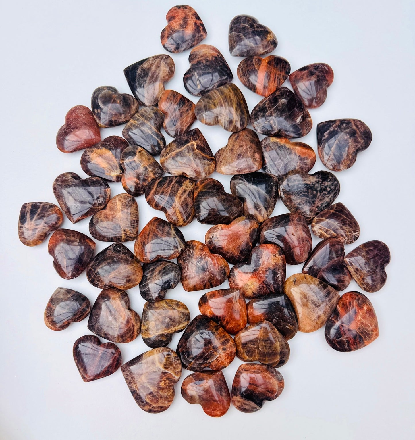 Black Moonstone Hearts