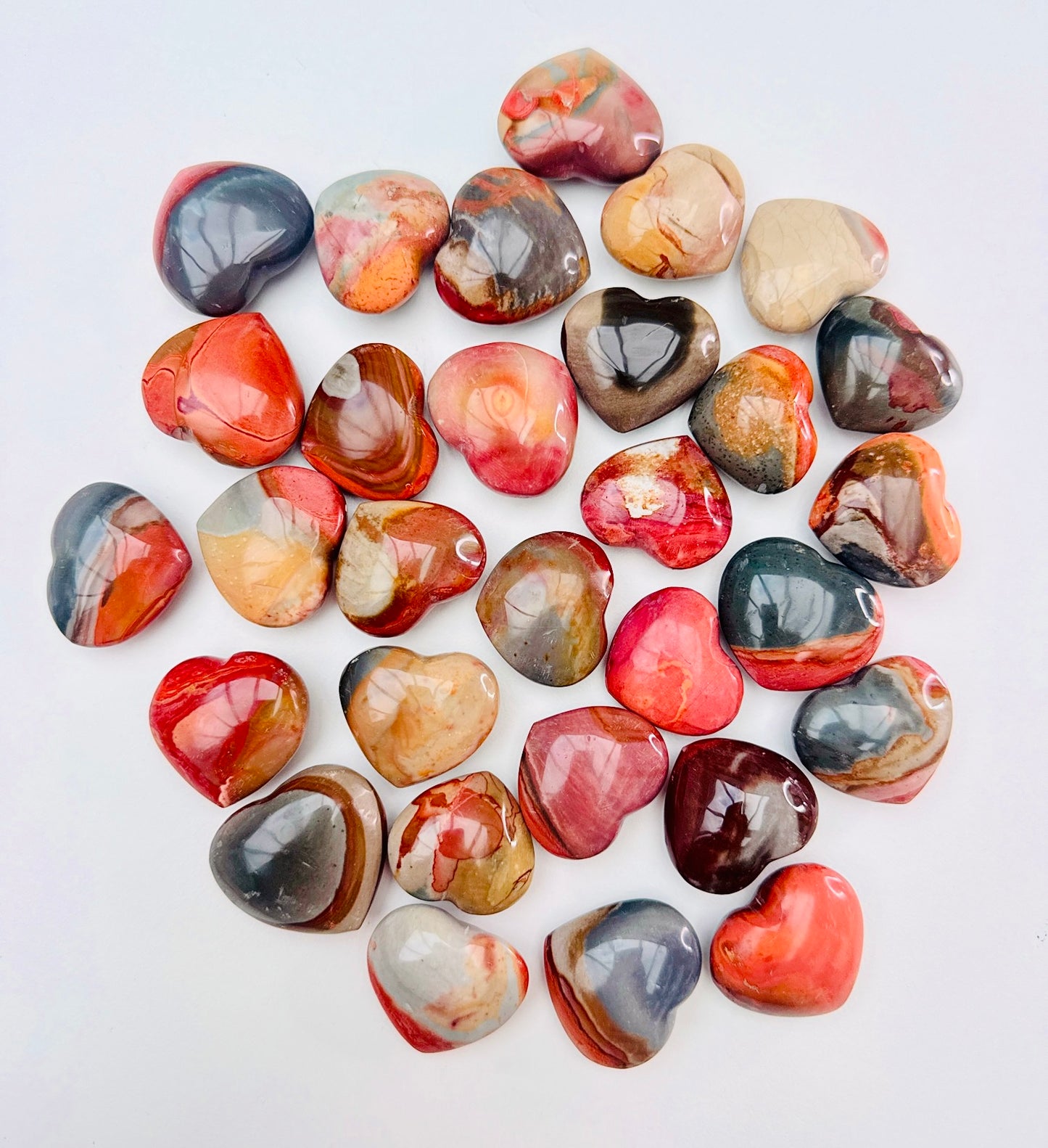 POLYCHROME JASPER LOVE HEARTS