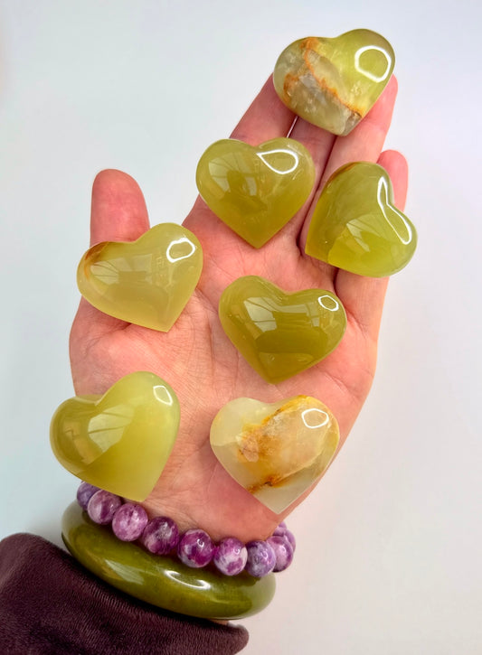 Green Onyx Hearts 💚