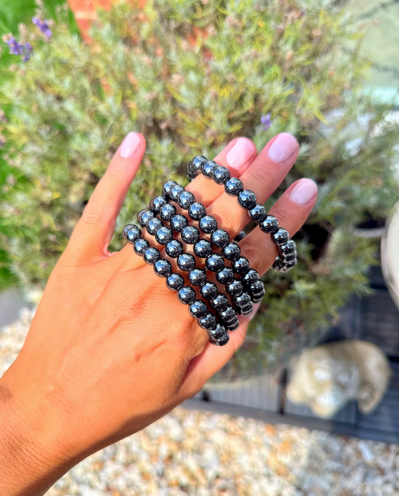 Hematite Bead Bracelet 🩶