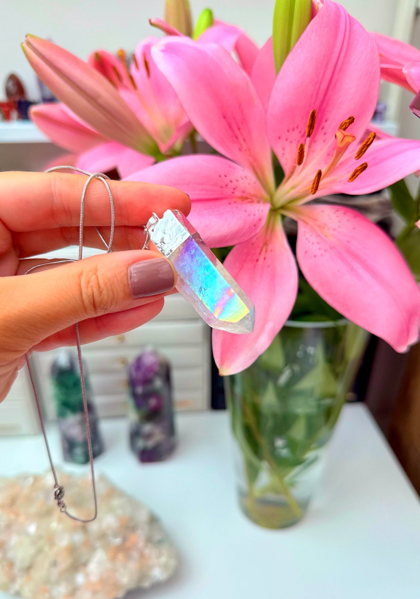 Angel Aura Quartz Pendant 👼🏼💕