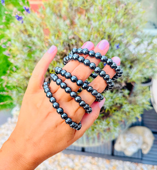 Hematite Bead Bracelet 🩶