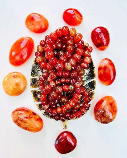 Carnelian chunky bracelets