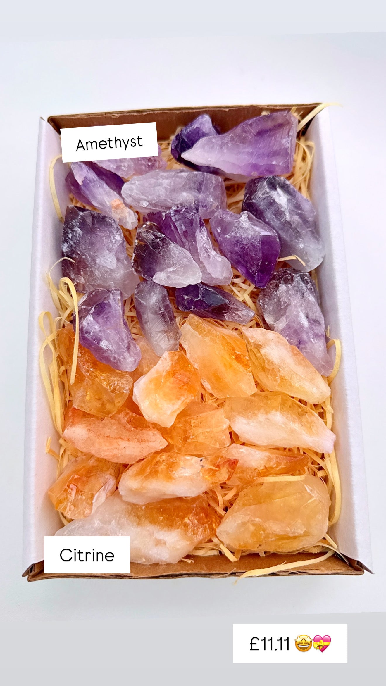 Citrine and Amethyst Grid Box 💝