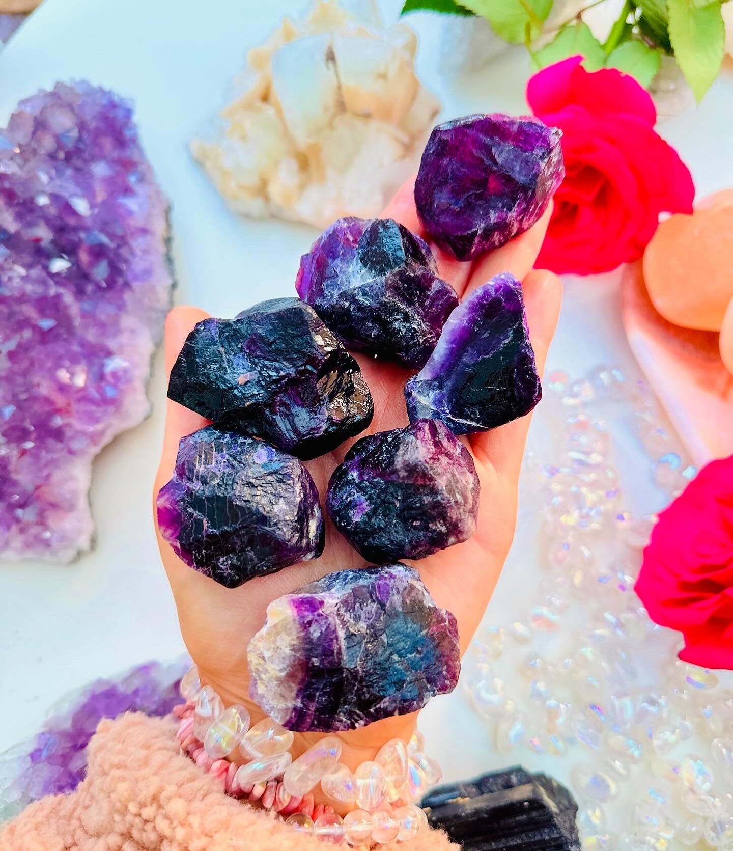 Raw Natural Purple Fluorite 💜🔮💟☮️
