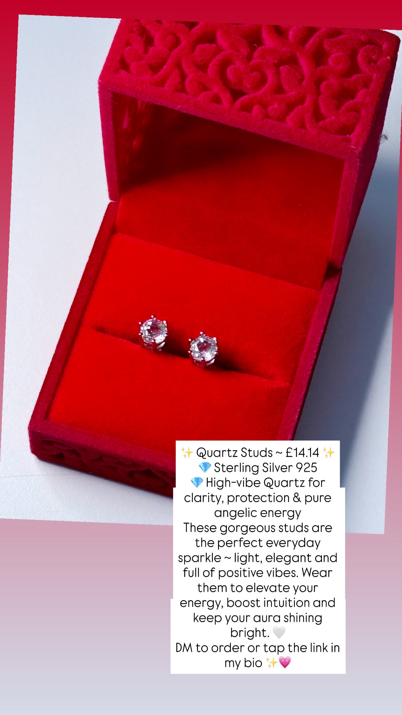 Quartz Silver 925 Studs 💎