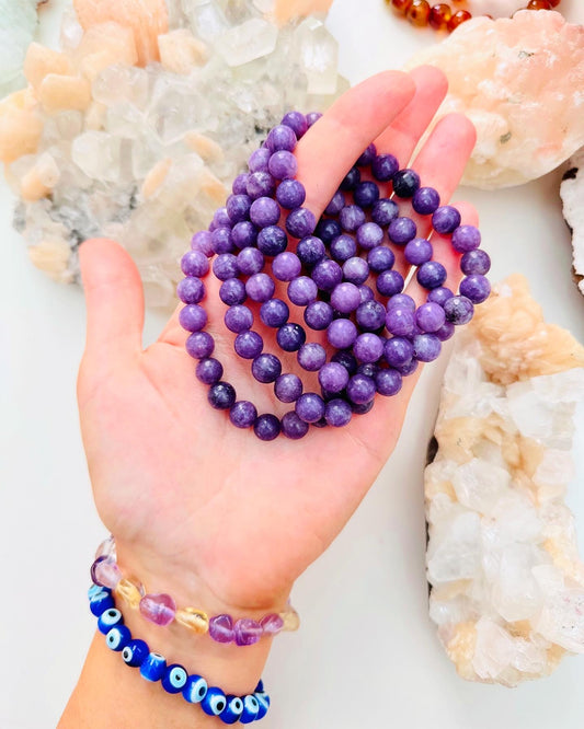 Lepidolite Crystal Bead Bracelets 📿🔮💜💟