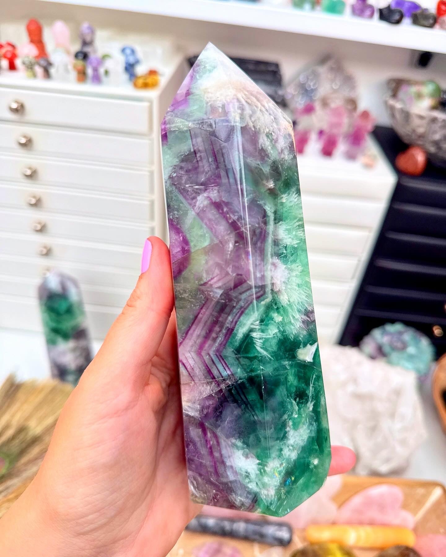 Feather Fluorite Tower 💎🔮🪽👼🏼