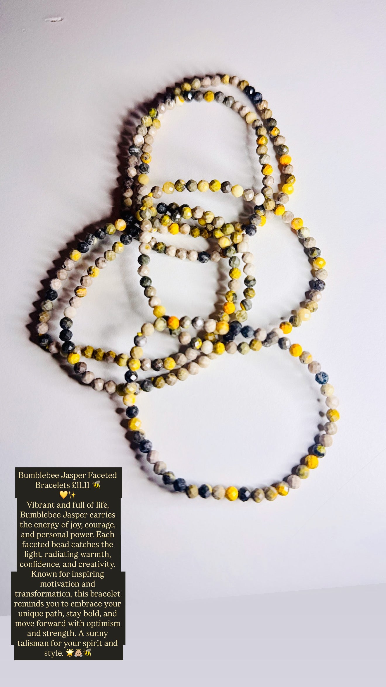 Bumblebee Jasper Faceted Bracelets 🐝