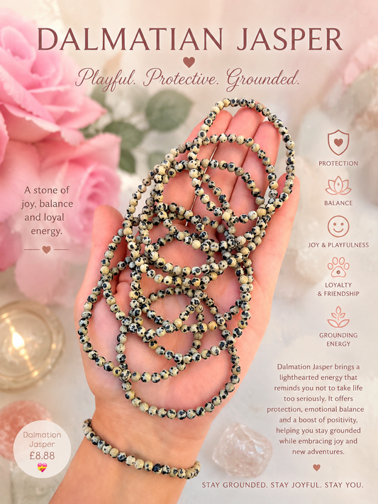 Dalmatian Jasper Bead Bracelets