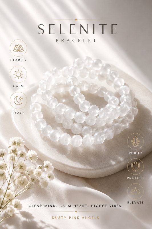 Selenite Powerbead Bracelets 🤍📿