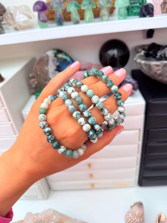 Green Moss Agate Bracelets