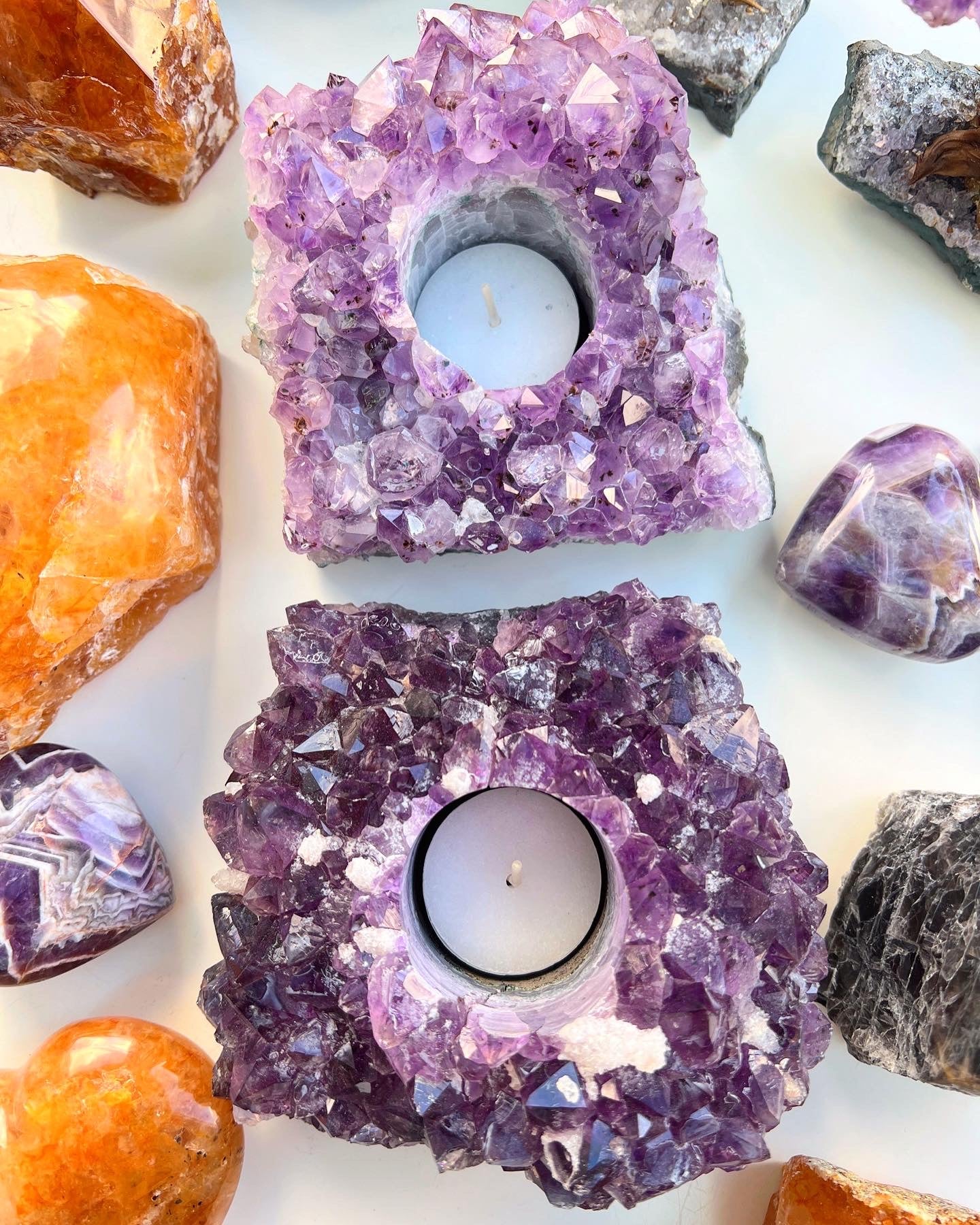 Amethyst Druze T Lights